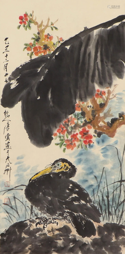 A Chinese Painting Hanging-scroll of Water Bird