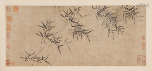 A Chinese Painting Handscroll of Ink Bamboo