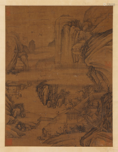 A Chinese Painting Hanging-scroll of In a Mountainous