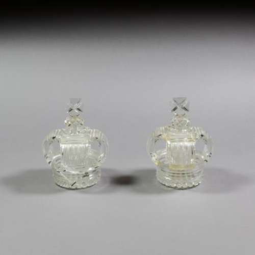 A Pair of George IV or Later Cut-Glass Scent-Bottles, by Joh...