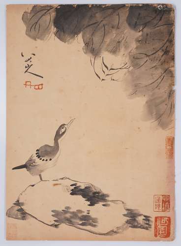 Chinese Bird Painting by Bada Shanren