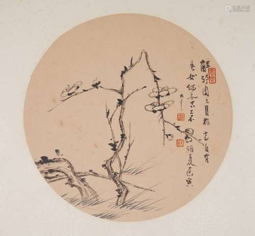 The Plum Flower，Painting by Zhang Daqian