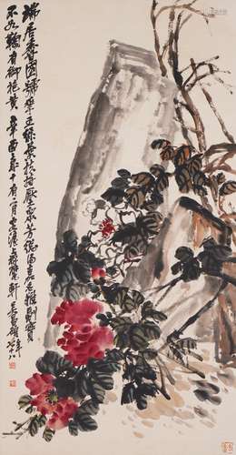 Chinese Flower Painting by Wu Changshuo