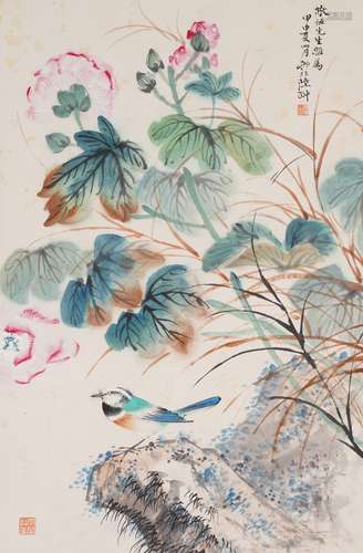 Chinese Flower Painting by Lu Yifei