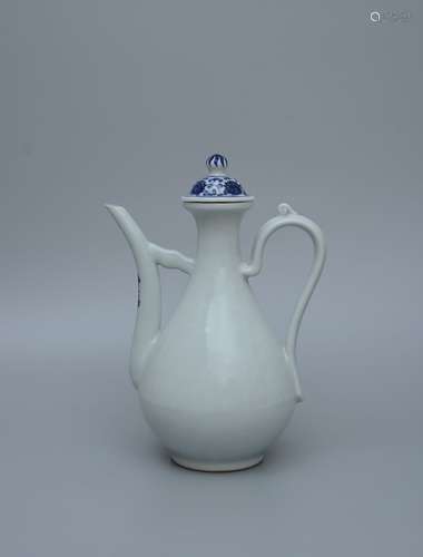 Blue and White Sweet-White Glazed Ewer