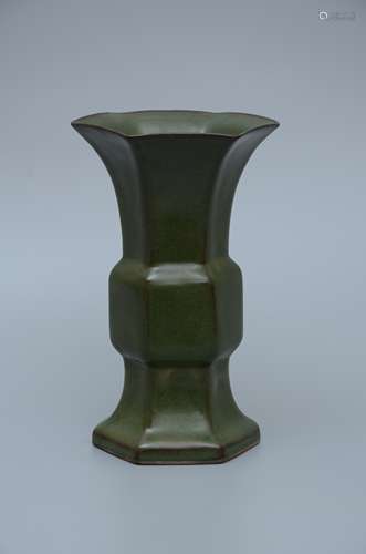 Guan Ware Hexagonal Flower Vase