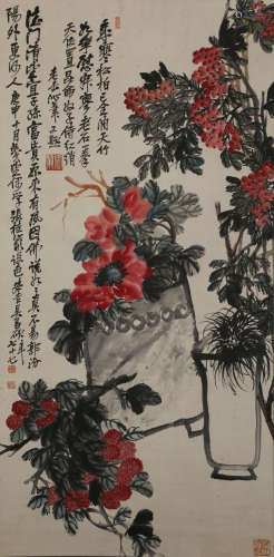 WU CHANGSHUO, FLOWER CHINESE PAINTING