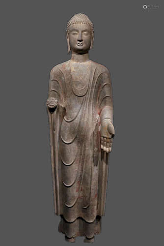 CARVED STONE FIGURE OF BUDDHA