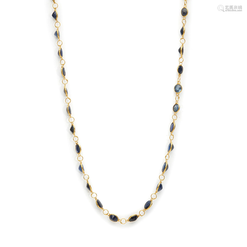 A sapphire necklace