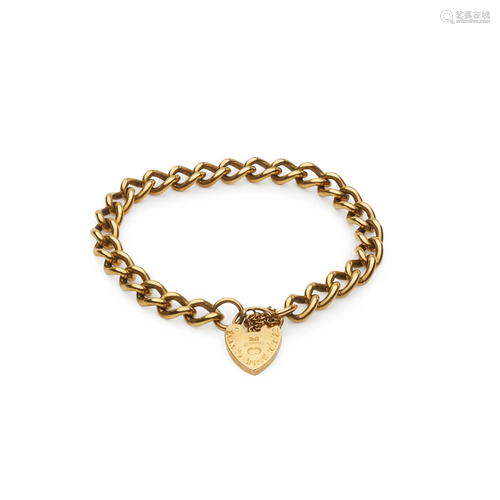 A 9ct gold curb link bracelet