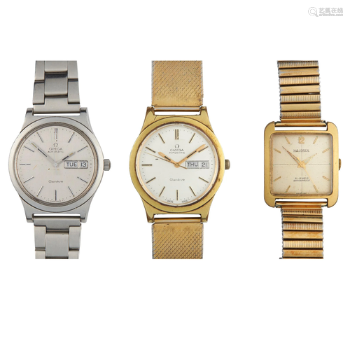 Three gentleman's wrist watches