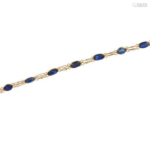 A sapphire bracelet