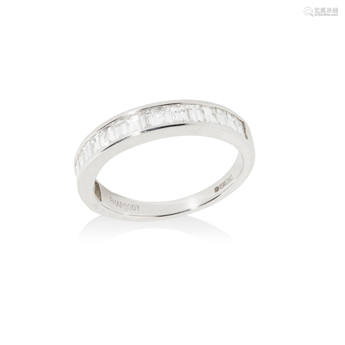 A diamond half eternity ring