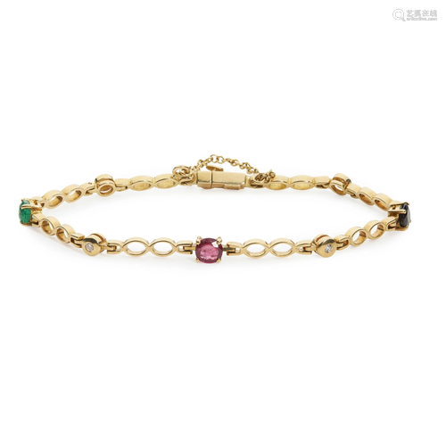 A multi-gem bracelet