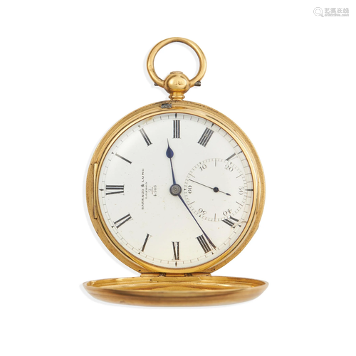 A mid 19th century gold pocket watch