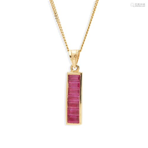 A ruby pendant