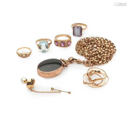 A collection of gem-set jewellery