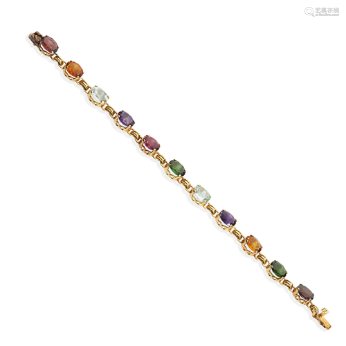 A multi-gem bracelet