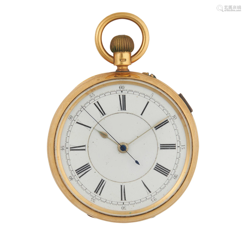 A late 19th century gold pocket watch