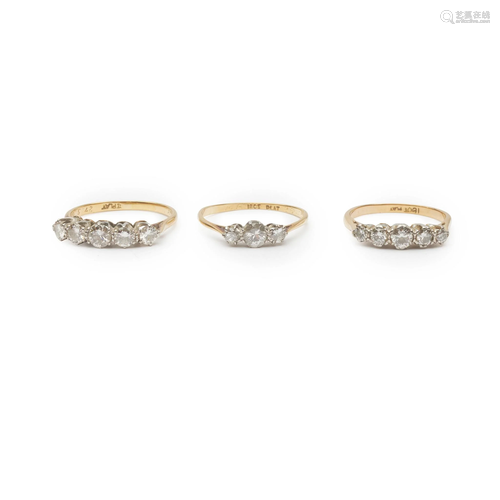 Three diamond rings