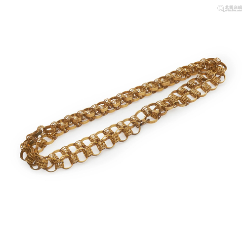 A 9ct gold long chain