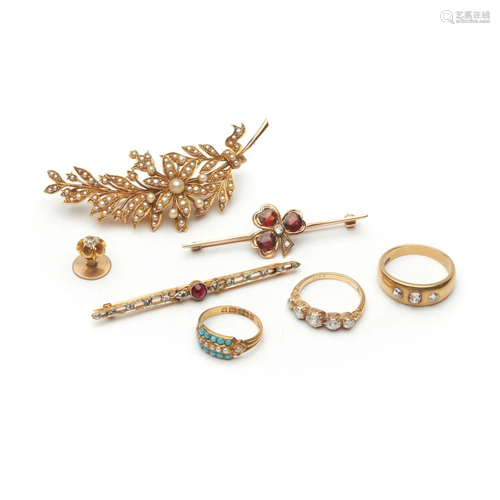 A collection of antique jewellery