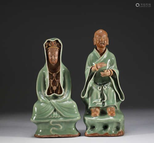 Song Dynasty, Longquan kiln, Guanyin, Luohan