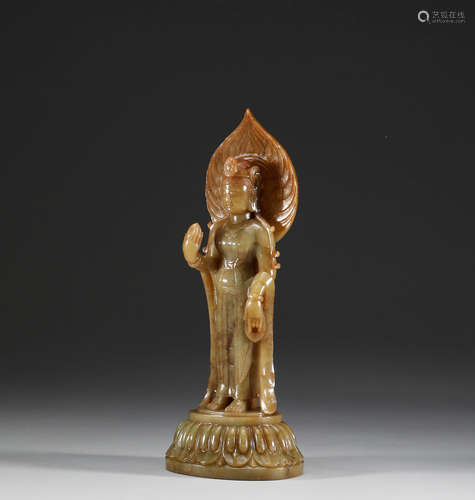 In the Tang Dynasty, Hetian jade Guanyin statue