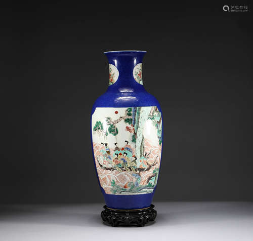 Qing Dynasty, pastel character story bottle