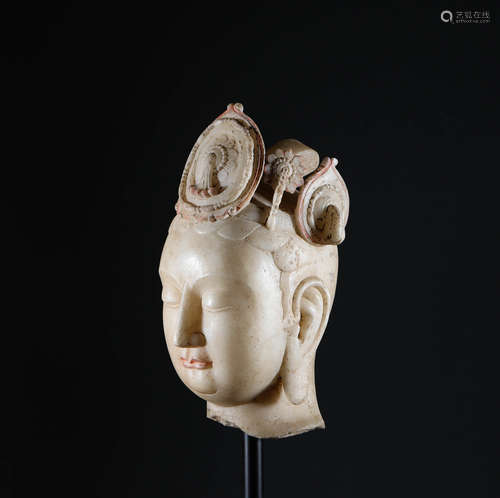 Northern Qi Dynasty, white marble Buddha head