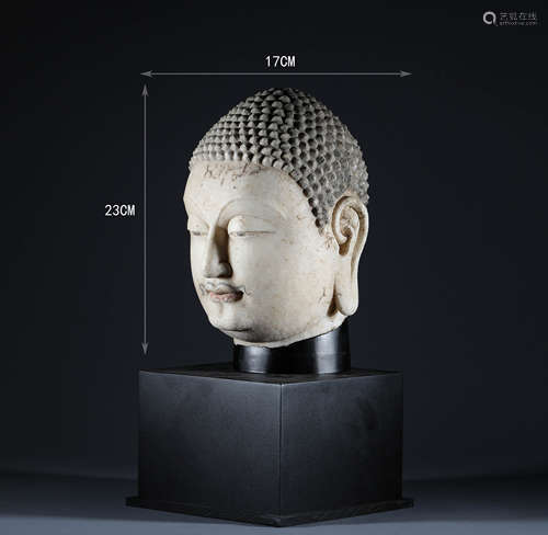 Northern Wei Dynasty, white marble Buddha head