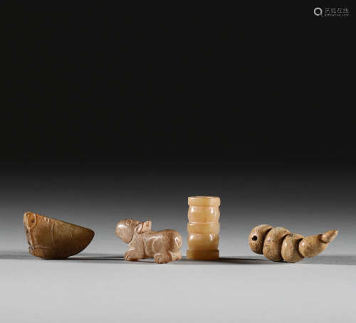 A group of Hotan jade animals in the Han Dynasty