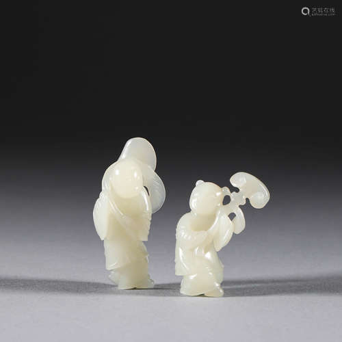 In the Qing Dynasty, a group of Hotan jade boys