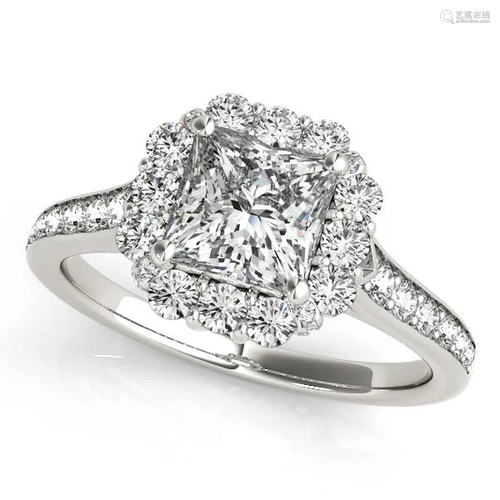 Certified 1.25 Ctw SI2/I1 Diamond 14K White Gold Engage