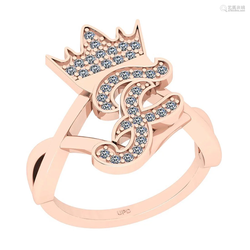 Certified 0.24 Ctw I2/I3 Diamond 14K Rose Gold (F) Alph