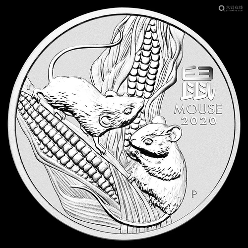 2020 Australia 1 oz Silver Lunar Mouse BU (Series III)