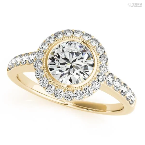 Certified 1.65 Ctw SI2/I1 Diamond 14K Yellow Gold Brida