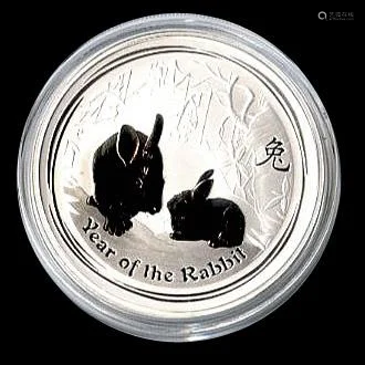 2011 Australia 1 oz Silver Lunar Rabbit