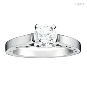 Certified 0.50 Ctw SI2/I1 Diamond 14K White Gold Solita