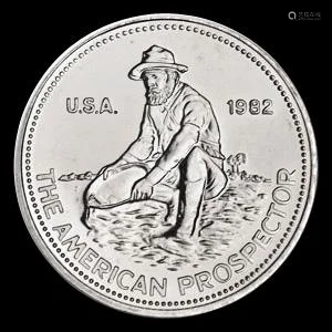 Silver Bullion 1 oz Engelhard Prospector Silver Round