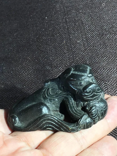 Chinese Bronze Scholar Paper Weight - Foolion