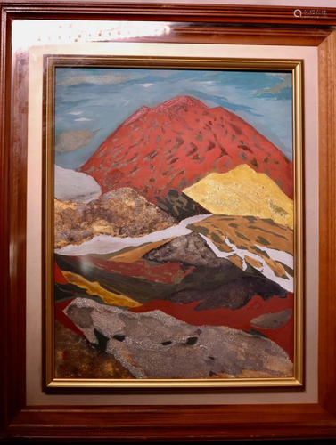 Modern Japanese Oil Painting of Mountains