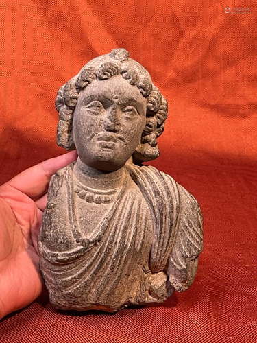 Antique Carved Gandhara Stone Buddha