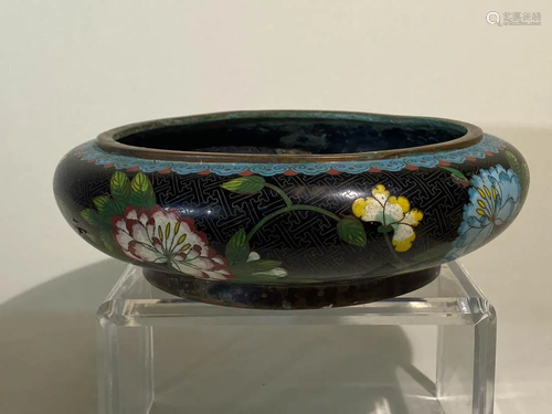 Chinese Cloisonne Brush Washer