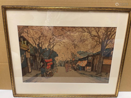 Japanese Woodblock Print - Hiroshi Yoshida - Stree