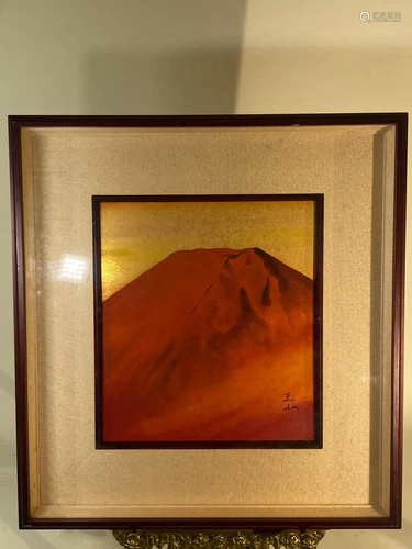 Japanese Modern Painting of Red Mountain