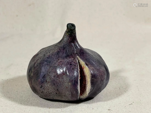 Japanese Studio Pottery Okimono - Fig Fruit