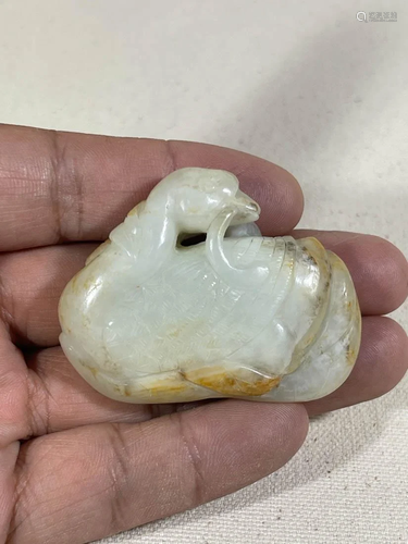 Chinese Jade Pedant of a Duck