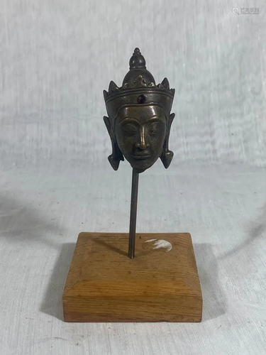 Southeast Asian Bronze Buddha Head