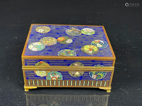 Japanese Cloisonen Box by Inaba
